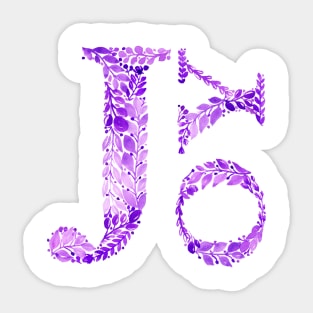Joy in purple Sticker